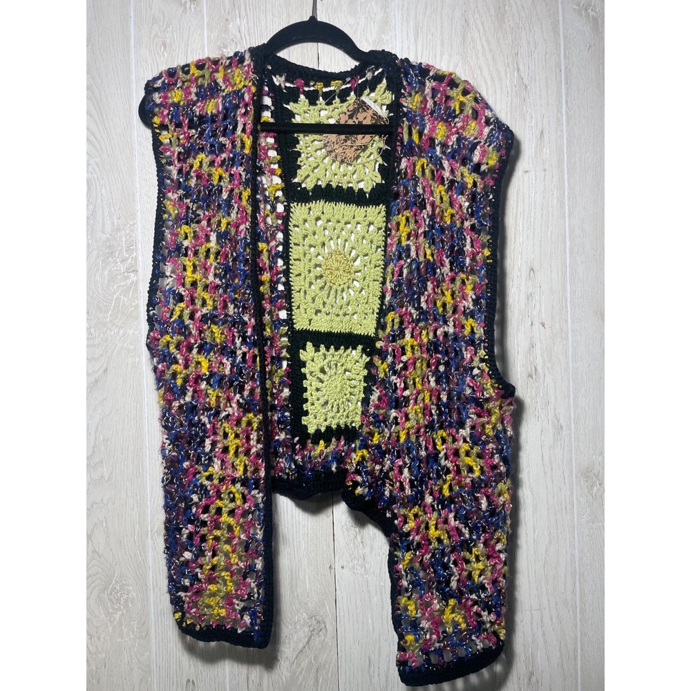 Handmade Crocheted Blouse/ Sweater Funky 70s Hippie